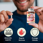 Berberina - 🌸Cápsulas de Equilibrio de la Glucosa y Prevención Diabética con Canela y Cúrcuma + Envio Gratis